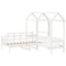 vidaXL Day Bed and Bench Set with Roof without Mattress White 90x190 cm Single