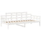 vidaXL Day Bed and Bench Set with Roof without Mattress White 90x190 cm Single