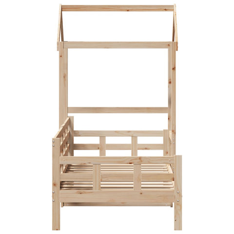 vidaXL Day Bed with Roof without Mattress 90x200 cm Solid Wood
