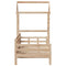 vidaXL Day Bed with Roof without Mattress 90x200 cm Solid Wood