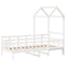 vidaXL Day Bed with Roof without Mattress White 80x200 cm Solid Wood