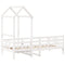 vidaXL Day Bed with Roof without Mattress White 80x200 cm Solid Wood