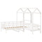 vidaXL Day Bed and Bench Set with Roof without Mattress White 80x200 cm