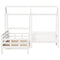 vidaXL Day Bed and Bench Set with Roof without Mattress White 80x200 cm