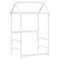 vidaXL Day Bed and Bench Set with Roof without Mattress White 80x200 cm