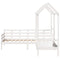 vidaXL Day Bed and Bench Set with Roof without Mattress White 80x200 cm