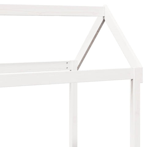 vidaXL Day Bed and Bench Set with Roof without Mattress White 80x200 cm