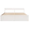vidaXL Bed Frame without Mattress White 180x200 cm Super King Solid Wood Pine
