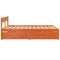 vidaXL Bed Frame without Mattress Wax Brown 160x200 cm Solid Wood Pine