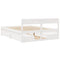 vidaXL Bed Frame without Mattress White 150x200 cm King Size Solid Wood Pine