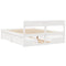 vidaXL Bed Frame without Mattress White 140x200 cm Solid Wood Pine