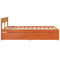 vidaXL Bed Frame without Mattress Wax Brown 140x190 cm Solid Wood Pine