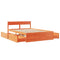 vidaXL Bed Frame without Mattress Wax Brown 140x190 cm Solid Wood Pine