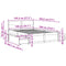 vidaXL Bed Frame without Mattress Wax Brown 140x190 cm Solid Wood Pine