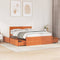 vidaXL Bed Frame without Mattress Wax Brown 140x190 cm Solid Wood Pine