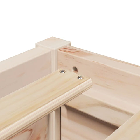 vidaXL Bed Frame without Mattress 150x200 cm King Size Solid Wood Pine