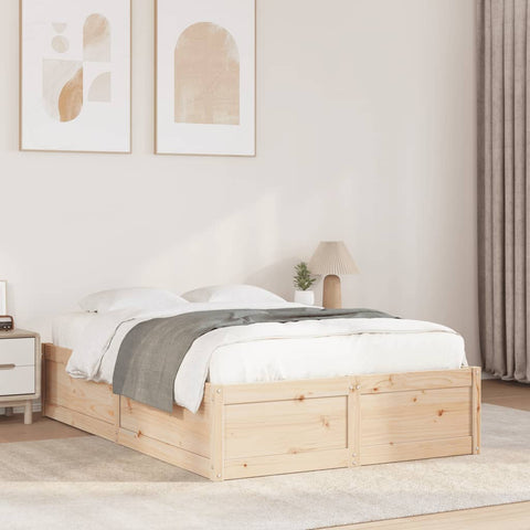 vidaXL Bed Frame without Mattress 120x200 cm Solid Wood Pine