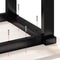 vidaXL Coffee Table O-Frame 50x50x35 cm Solid Wood Pine and Steel