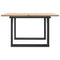 vidaXL Coffee Table O-Frame 60x60x40 cm Solid Wood Pine and Steel