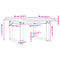 vidaXL Coffee Table O-Frame 60x60x40 cm Solid Wood Pine and Steel