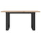 vidaXL Coffee Table O-Frame 80x50x40 cm Solid Wood Pine and Steel