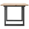 vidaXL Coffee Table O-Frame 80x50x40 cm Solid Wood Pine and Steel