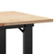 vidaXL Coffee Table O-Frame 80x50x40 cm Solid Wood Pine and Steel