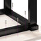 vidaXL Coffee Table O-Frame 80x50x40 cm Solid Wood Pine and Steel