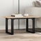 vidaXL Coffee Table O-Frame 80x50x40 cm Solid Wood Pine and Steel