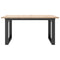 vidaXL Coffee Table O-Frame 80x80x45 cm Solid Wood Pine and Steel
