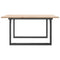 vidaXL Coffee Table O-Frame 80x80x45 cm Solid Wood Pine and Steel
