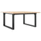 vidaXL Coffee Table O-Frame 80x80x45 cm Solid Wood Pine and Steel