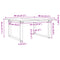 vidaXL Coffee Table O-Frame 80x80x45 cm Solid Wood Pine and Steel