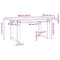 vidaXL Coffee Table O-Frame 100x50x45 cm Solid Wood Pine and Steel