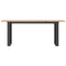vidaXL Coffee Table O-Frame 110x40x45 cm Solid Wood Pine and Steel