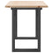 vidaXL Coffee Table O-Frame 110x40x45 cm Solid Wood Pine and Steel