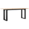 vidaXL Coffee Table O-Frame 110x40x45 cm Solid Wood Pine and Steel
