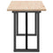 vidaXL Coffee Table O-Frame 160x40x45 cm Solid Wood Pine and Steel