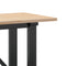 vidaXL Coffee Table O-Frame 160x40x45 cm Solid Wood Pine and Steel