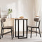 vidaXL Dining Table O-Frame 50x50x75 cm Solid Wood Pine and Steel