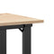 vidaXL Dining Table O-Frame 50x50x75 cm Solid Wood Pine and Steel