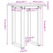 vidaXL Dining Table O-Frame 50x50x75 cm Solid Wood Pine and Steel