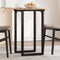 vidaXL Dining Table O-Frame 50x50x75 cm Solid Wood Pine and Steel