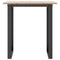 vidaXL Dining Table O-Frame 60x60x75 cm Solid Wood Pine and Steel