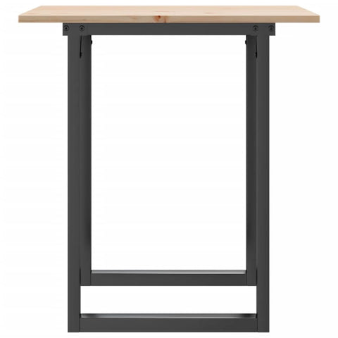 vidaXL Dining Table O-Frame 60x60x75 cm Solid Wood Pine and Steel