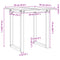 vidaXL Dining Table O-Frame 60x60x75 cm Solid Wood Pine and Steel