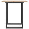 vidaXL Dining Table O-Frame 70x70x75 cm Solid Wood Pine and Steel
