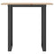 vidaXL Dining Table O-Frame 80x50x75 cm Solid Wood Pine and Steel