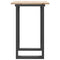 vidaXL Dining Table O-Frame 80x50x75 cm Solid Wood Pine and Steel