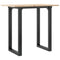 vidaXL Dining Table O-Frame 80x50x75 cm Solid Wood Pine and Steel